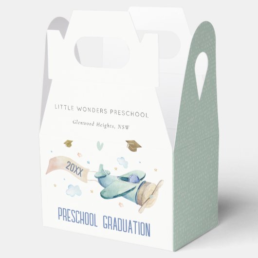 かわいいキッズ飛行機スカイスタープリスクール卒業 フェイバーボックス (オープン)