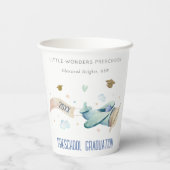 かわいいキッズ飛行機スカイスタープリスクール卒業 紙コップ (裏面)