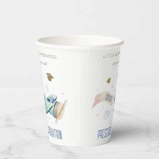 かわいいキッズ飛行機スカイスタープリスクール卒業 紙コップ (右)