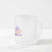 かわいいキッズUFOかわいい フロストグラスマグカップ (正面右)