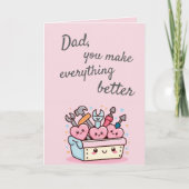 かわいいキッチュ ツールボックス 父の日 カード (正面)