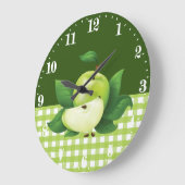 かわいいキッチンアップルデコ ラージ壁時計 (傾斜)