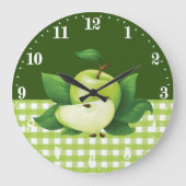 かわいいキッチンアップルデコ ラージ壁時計 (正面)