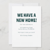 かわいいキッチンアート 引っ越しました 住所変更 招待状 (裏面)