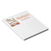 かわいいキッチンイラストレーション食料品ショッピングリスト ノートパッド (アングル)