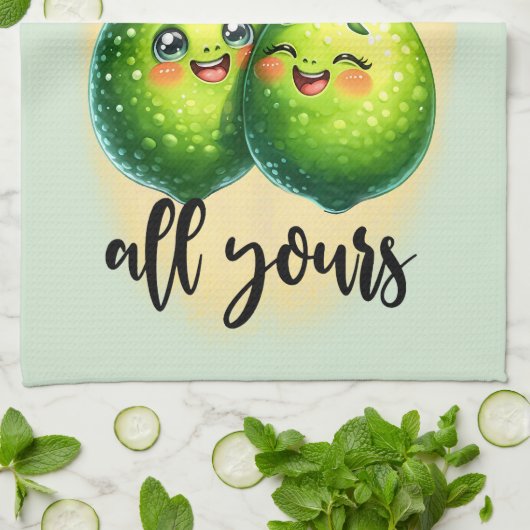 かわいいキッチンプリンのワードアート キッチンタオル (折り畳み)