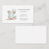 かわいいキッチンミキサーのベーカリーの名刺 名刺 (正面/裏面)