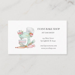 かわいいキッチンミキサーのベーカリーの名刺 名刺