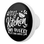 かわいいキッチンルールワードアート セラミックノブ (右)