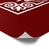 かわいいキッチンルールワードアート ポスター (角)