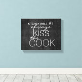 かわいいキッチン引用文ラップのキャンバスの壁アート キャンバスプリント (インサイチュ (ウッドフロア))