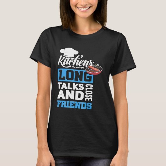 かわいいキッチン料理引用文グルメホビー調理師シェフ Tシャツ (正面)