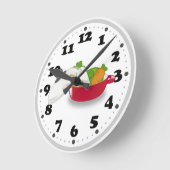 かわいいキッチン |ギフト最高のー ラウンド壁時計 (傾斜)