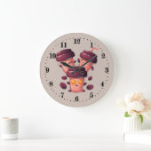 かわいいキッチン、ビジネスコーヒーショップ大時計 ラージ壁時計 (ホーム)