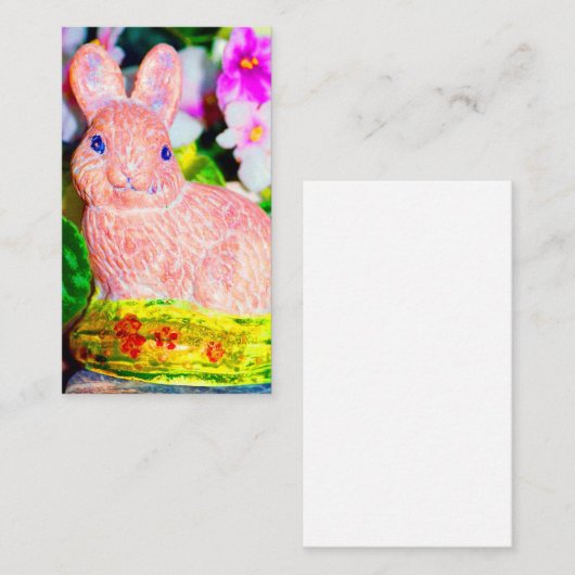 かわいいキッチーバニーラビット エンクロージャーカード (正面/裏面)
