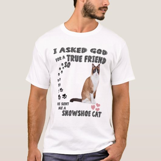 かわいいキットン引用文ママパパ恋人プリントかわいい雪 Tシャツ (正面)