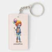 かわいいキッドゾンビ – かわいいハロウィーン(2) キーホルダー (裏面)