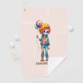 かわいいキッドゾンビ – かわいいハロウィーン(2) ゴルフタオル (インサイチュ)