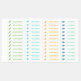 かわいいキッド恐竜の鉄オン ラベル