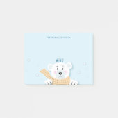 かわいいキッド極熊の冬のポストイットのノート ポストイット (正面)