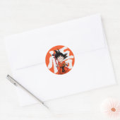 かわいいキッド・ウォリアー・アニメ ラウンドシール (封筒)