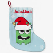 かわいいキッパーソナライズされたズクリスマスモンスター スモールクリスマスストッキング (正面)