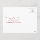 かわいいキツネおよび森林動物のメリークリスマス シーズンポストカード (裏面)