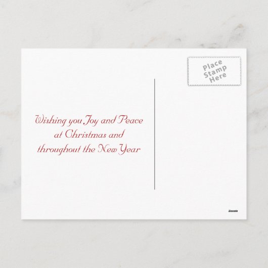 かわいいキツネおよび森林動物のメリークリスマス シーズンポストカード (裏面)