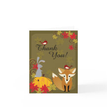 かわいいキツネおよび森林動物の秋は感謝していしています