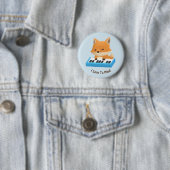 かわいいキツネがピアノを弾く キッズボタン 缶バッジ (インサイチュ)