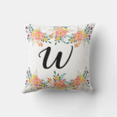 かわいいキツネが一緒に私のお気に入りの場所フローラ クッション (裏面)