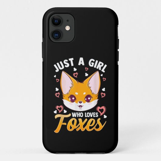 かわいいキツネが好きな女の子 キッズ ガールズ かわいいキツネ ギ Case-Mate iPhoneケース (裏面)