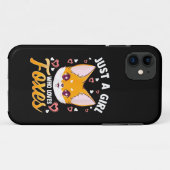 かわいいキツネが好きな女の子 キッズ ガールズ かわいいキツネ ギ Case-Mate iPhoneケース (裏面(横))