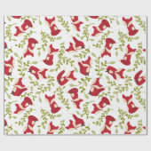 かわいいキツネとつる植物包装紙 ラッピングペーパー (フラット)