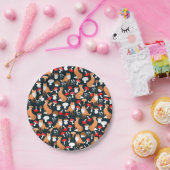 かわいいキツネとキノコ紙プレート ペーパープレート (パーティー)