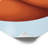 かわいいキツネとフクロウお洒落ウッドランドイラストレーション ポスター (コーナー)