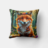 かわいいキツネとフローラクラウン クッション (裏面)