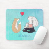 かわいいキツネとラビットウッドランドクリーチャースケッチ マウスパッド (マウス)