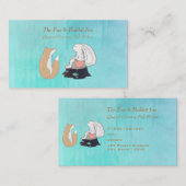 かわいいキツネとラビットウッドランドクリーチャースケッチ 名刺 (正面/裏面)