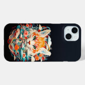 かわいいキツネと花紙切り出し Case-Mate iPhoneケース (裏面 (横))