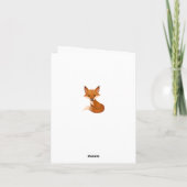 かわいいキツネと花 サンキューカード (裏面)