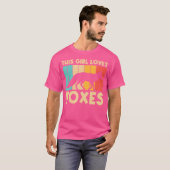 かわいいキツネのための女の子フェンネックキツネ恋人の北極森 Tシャツ (正面フル)