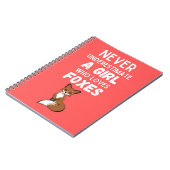 かわいいキツネのギフト 赤ちゃん 女の子向け 子供 おしゃれ ノートブック (左側)