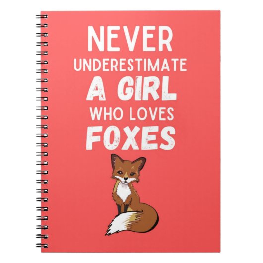 かわいいキツネのギフト 赤ちゃん 女の子向け 子供 おしゃれ ノートブック (正面)