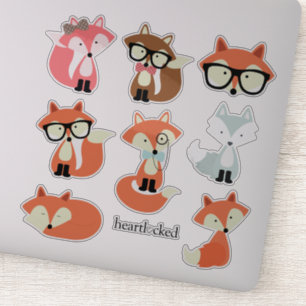 かわいいキツネのコレクション シール