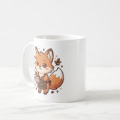 かわいいキツネのコーヒーバリスタ コーヒーマグカップ (正面左)