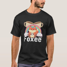 かわいいキツネのコーヒー フィーリング フォクシー Tシャツ