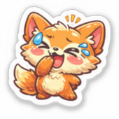 かわいいキツネのジョー シール (正面)