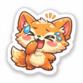 かわいいキツネのジョー シール (正面)