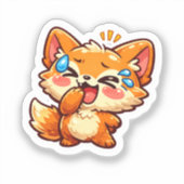 かわいいキツネのジョー シール (正面)